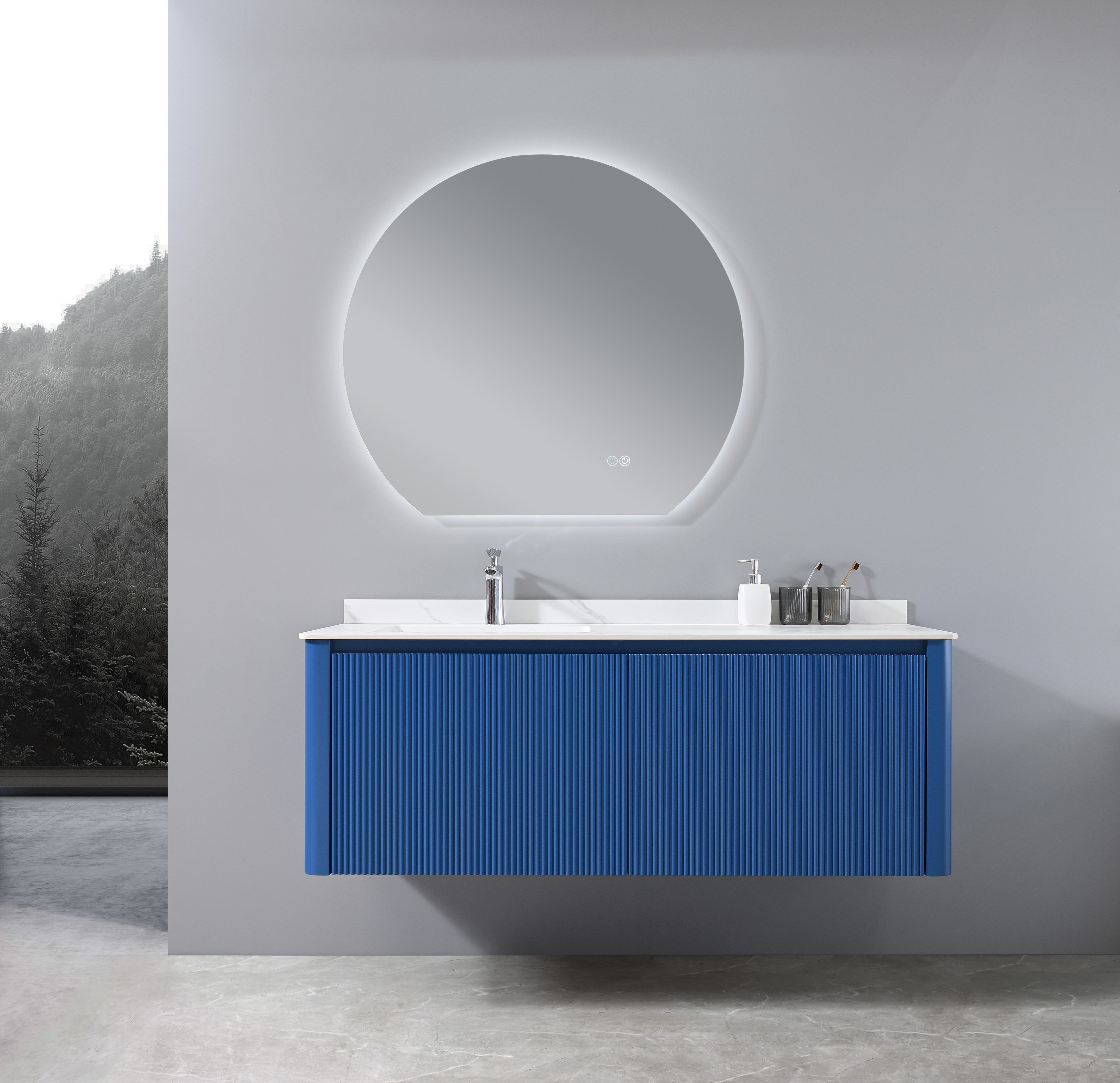 Vanité-Lavabo Eleganza 55" Bleu